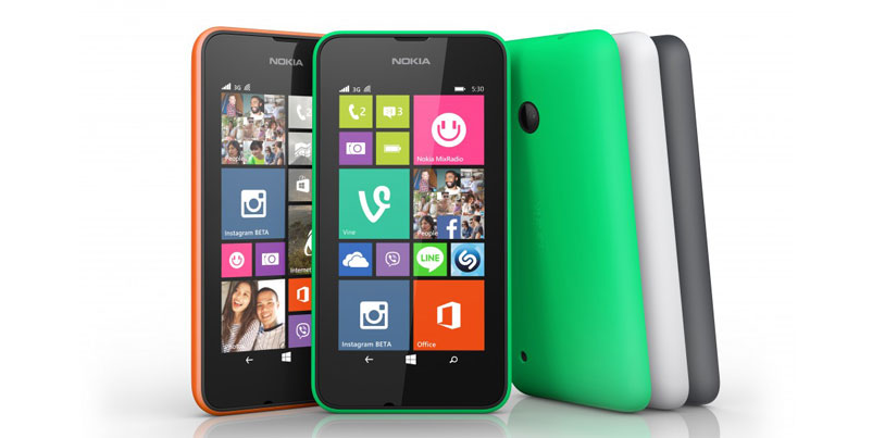 Nokia Lumia 530 smartphones color range