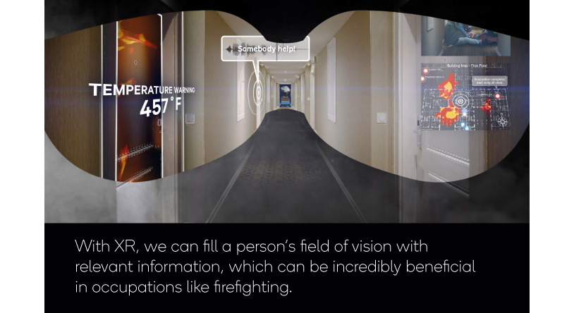 With XR, we can fill a person's field of vision with highly relevant information.