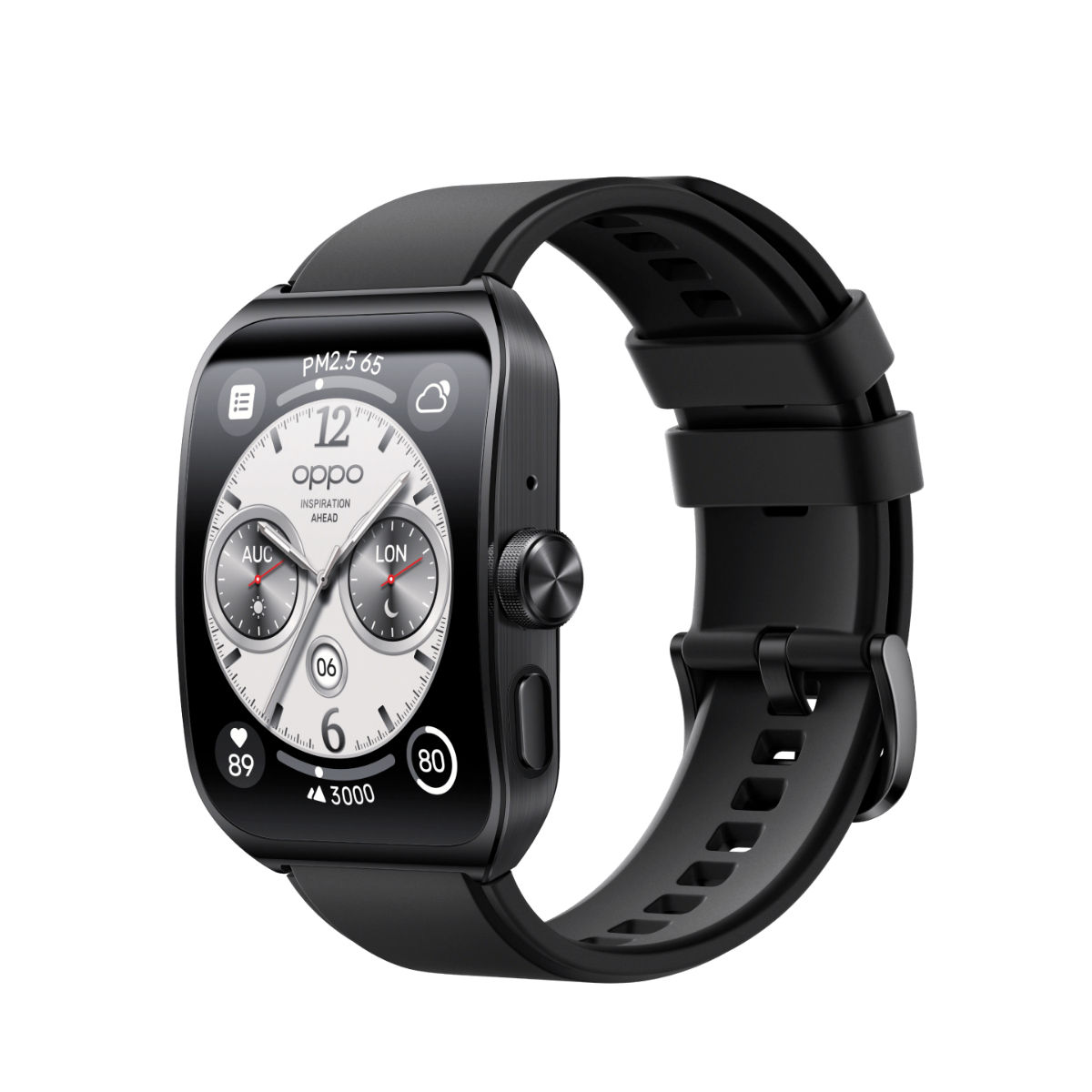 OPPO - OPPO Watch Free ブラック OPPO Watch Free – Smart Watch, AMOLED Curved Screen, 32g