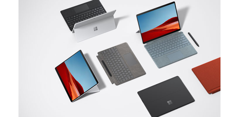 The Microsoft Surface Pro X, powered by the Microsoft SQ2, co-developed with Qualcomm