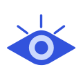 Blue eye icon