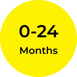 0 to 24 months