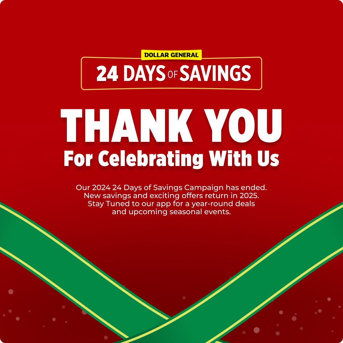 7 Days of Savings July 6-12 Thank you