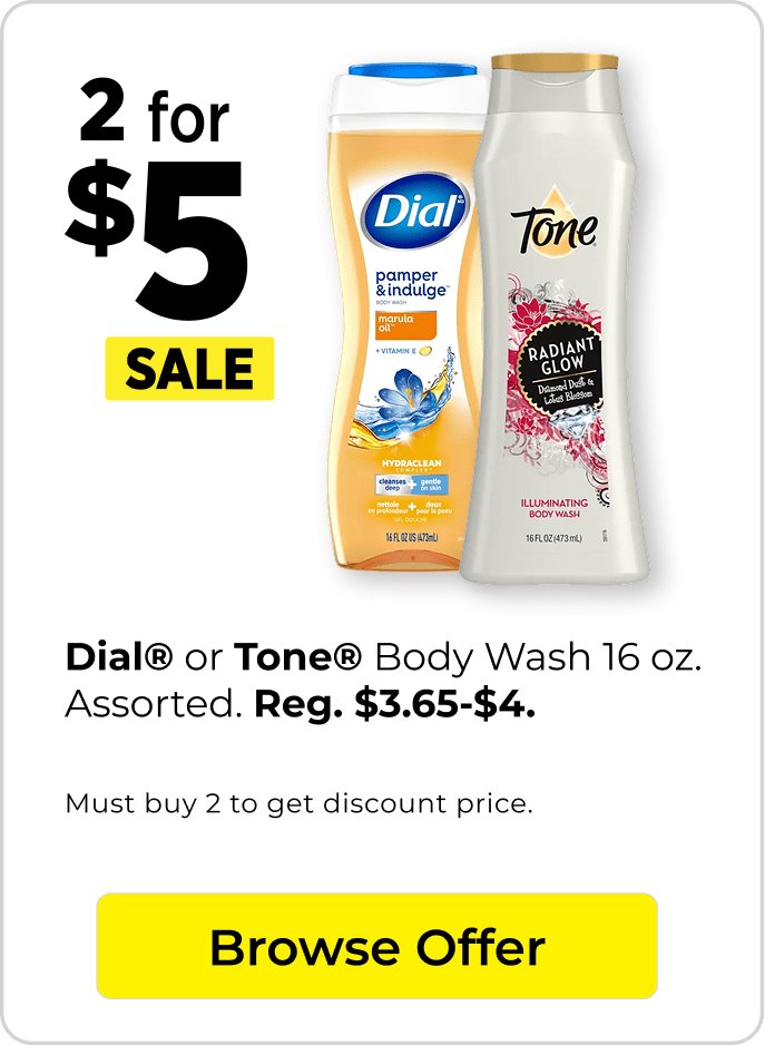 2 for $5 body wash