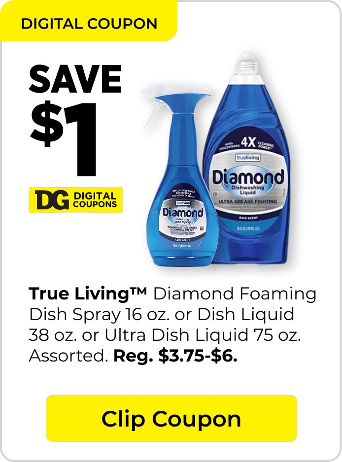 Save $1 DG Digital Coupon on dishsoap