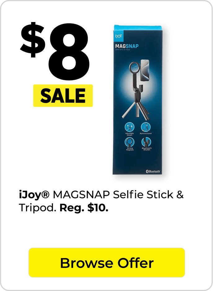 $8 selfie stick and tripod