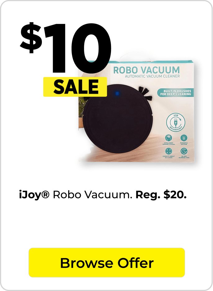 $10 robot vacuum