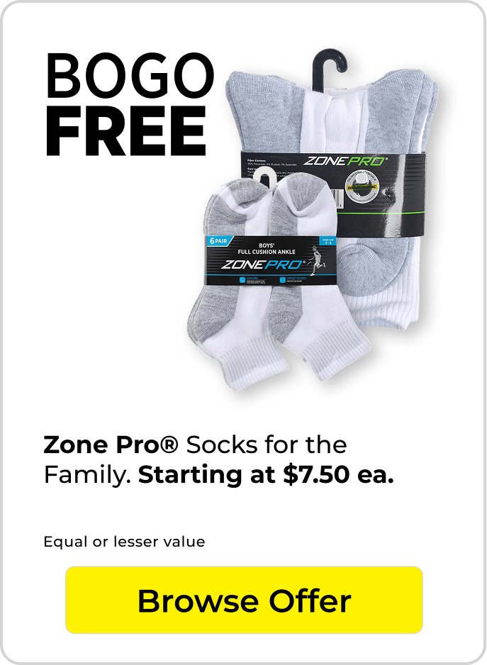 BOGO free zone pro socks