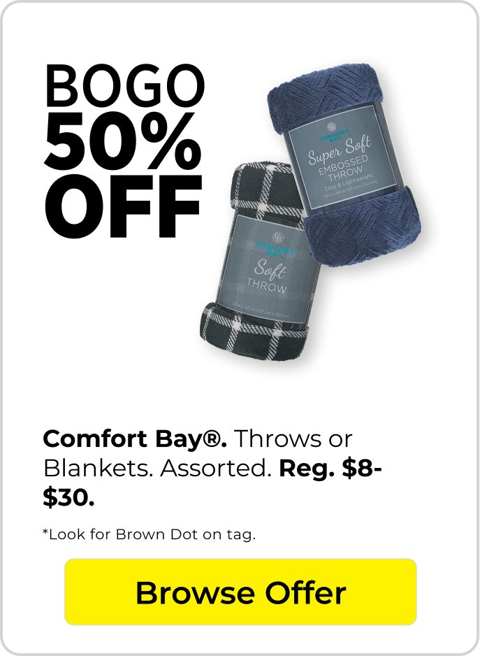 BOGO Comfort Bay throws