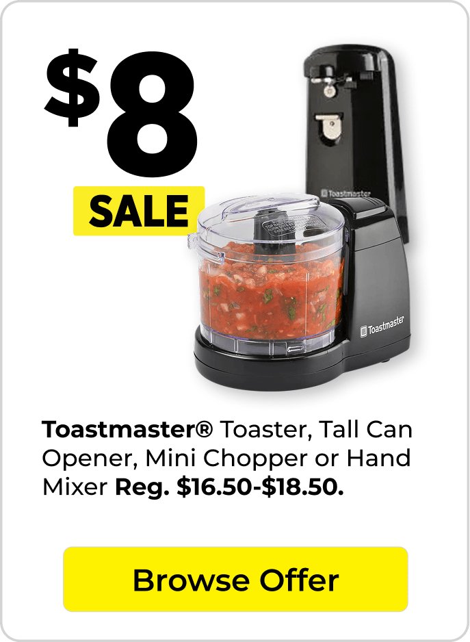 $8 toastmaster appliances