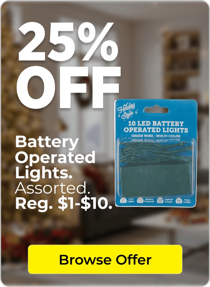 25% off battery operated lights