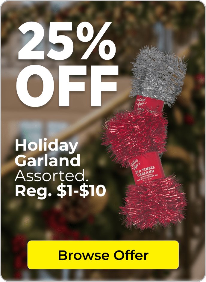25% off holiday garland