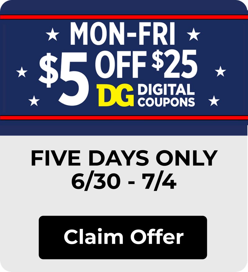 $5 off $25 M- F
