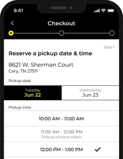 DG Pickup screen