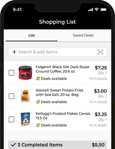 Shopping List Screen