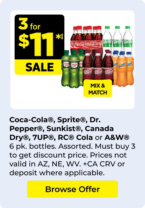 6 pack soda