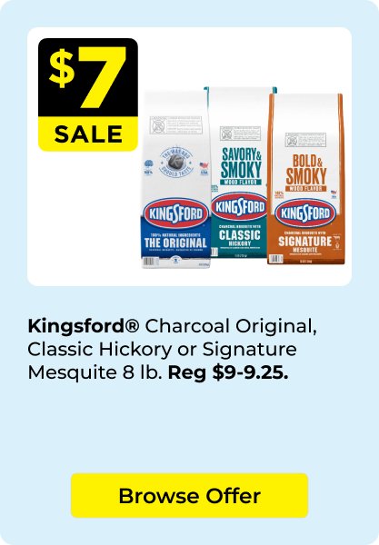 $7 Kingsford charcoal