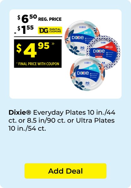 $4.95 Dixie plates