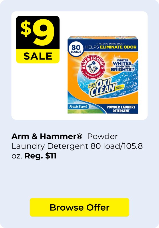 Arm and hammer laundry soap