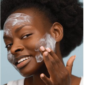 woman with cream