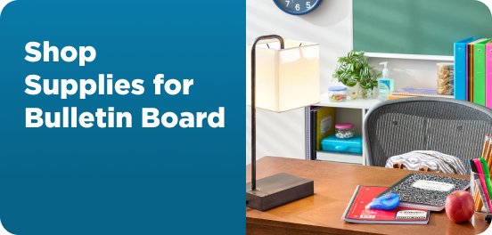 Shop supplies for the bulletin board