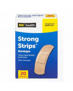 DG-Health-Bandages-Strong-Strips,-20ct