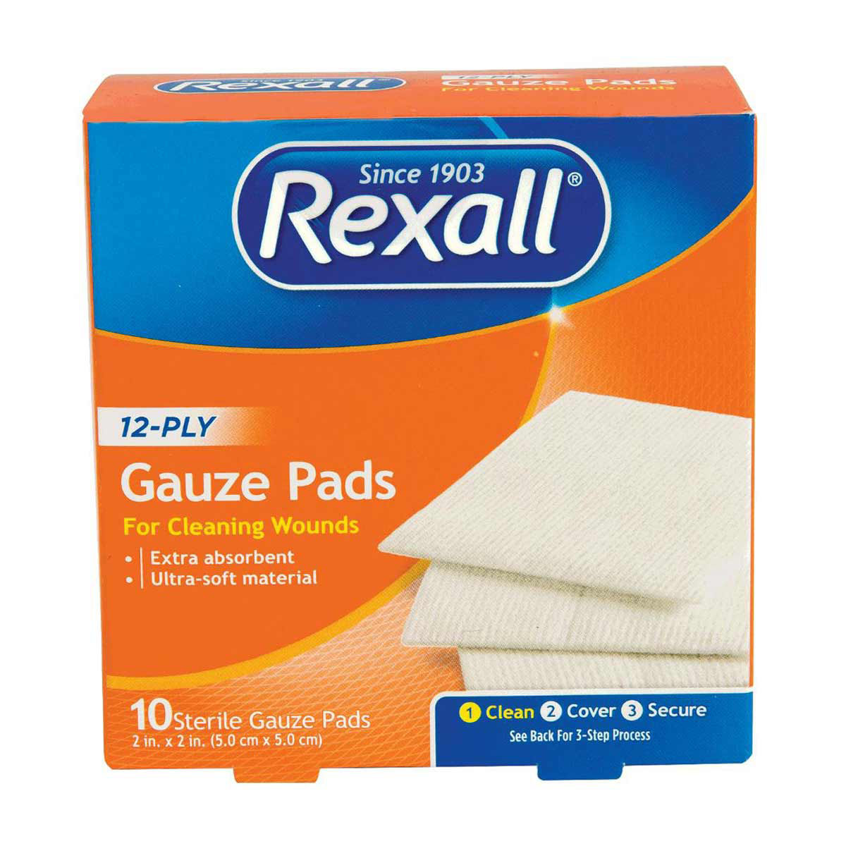 Rexall-Sterile-Gauze-Pads,-2-in-x-2-in,-12-Ply,-10-ct