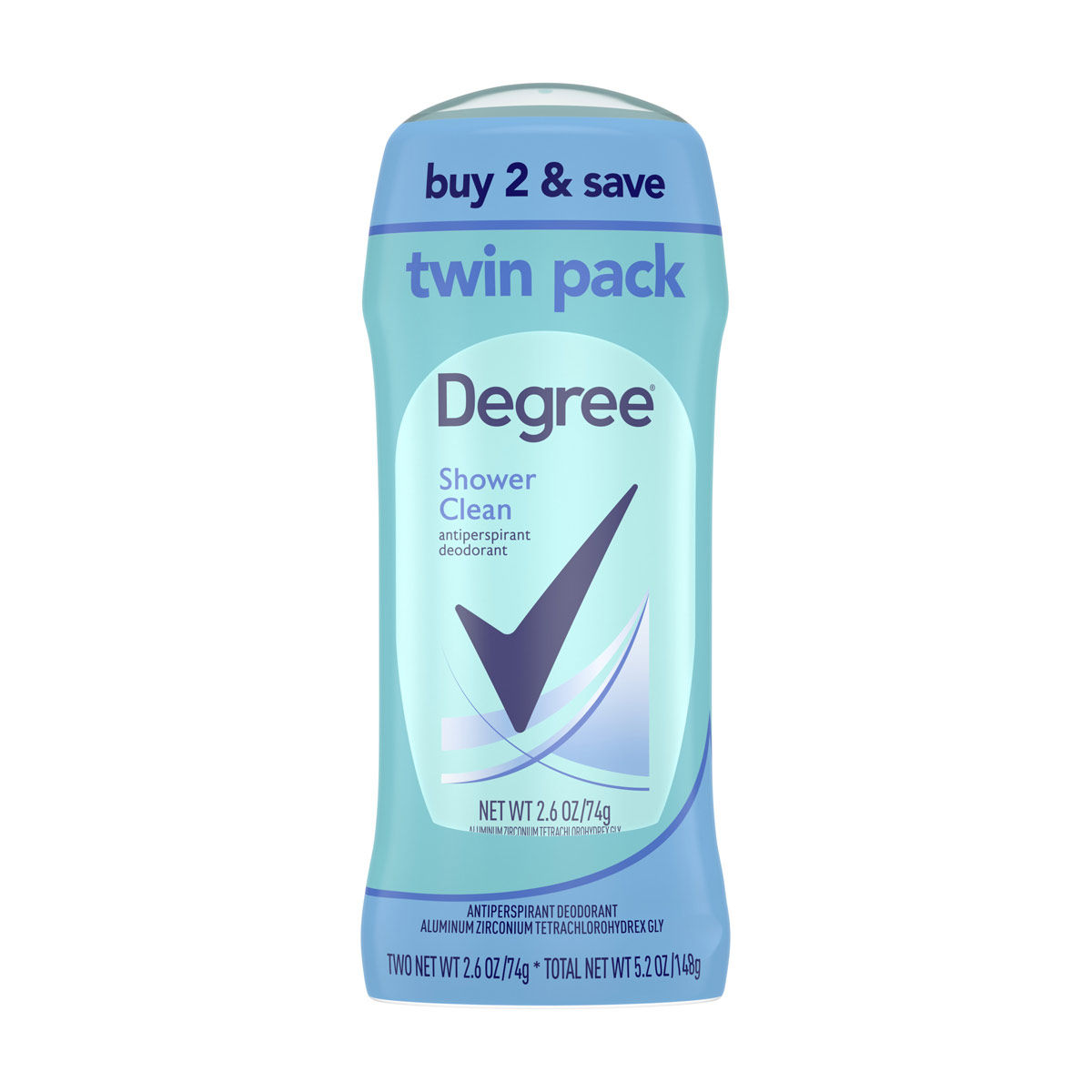 Degree-Antiperspirant-Deodorant-Twin-Pack,-Shower-Clean,-2.6-oz,-2-ct
