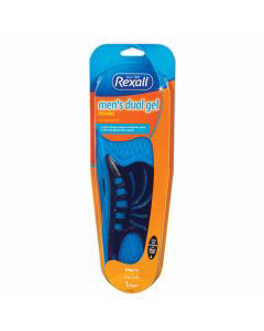 Rexall Men's Dual Gel Insoles, Size 8-13
