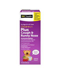 DG-Health-Children's-Plus-Cough-&-Runny-Nose---Cherry-Liquid,-4-fl-oz