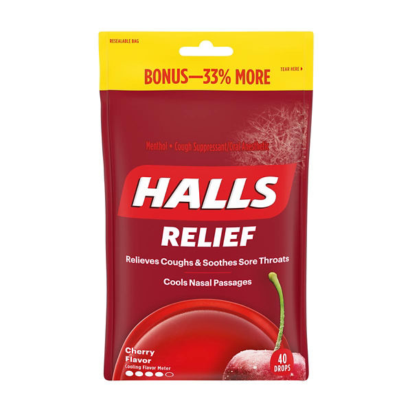 Halls Cherry Cough Drops 40 Count — Dollar Tree penny item