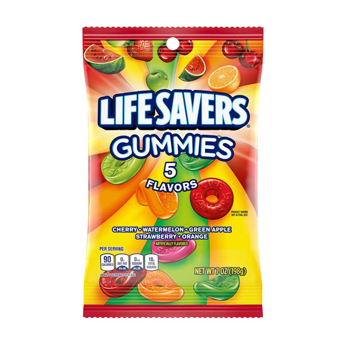 Life Savers Gummies 5 Flavors Candy Bag, 7 oz