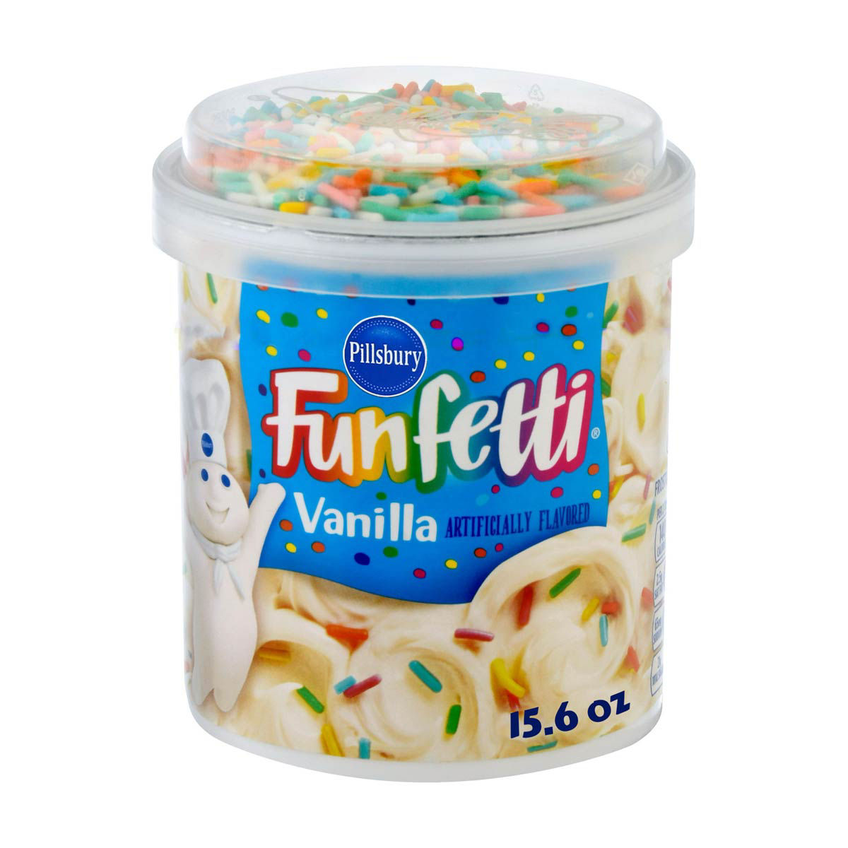 Pillsbury Funfetti Vanilla Frosting, 15.6 oz
