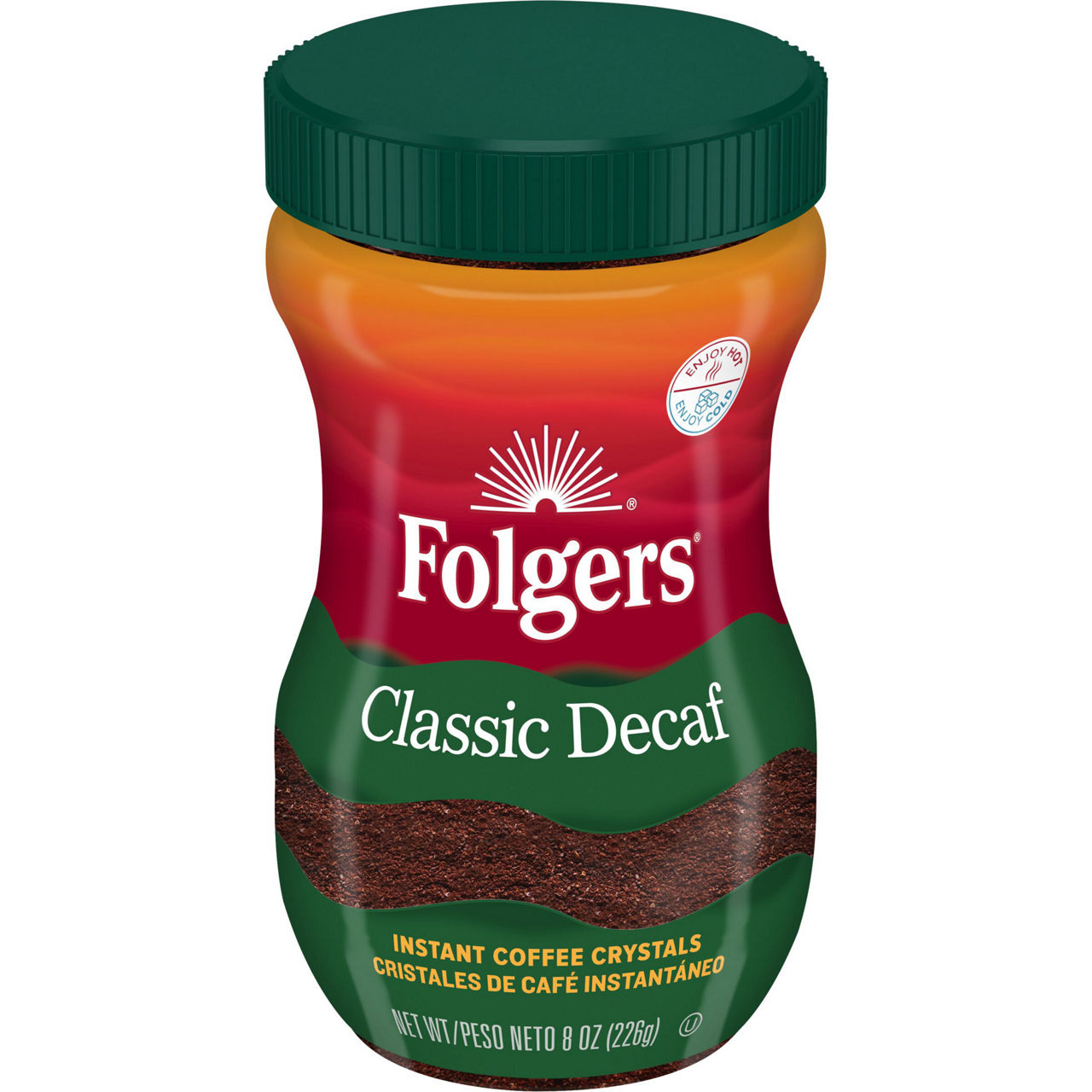 Folgers-Classic-Decaf-Instant-Coffee,-8-Oz.-Jar