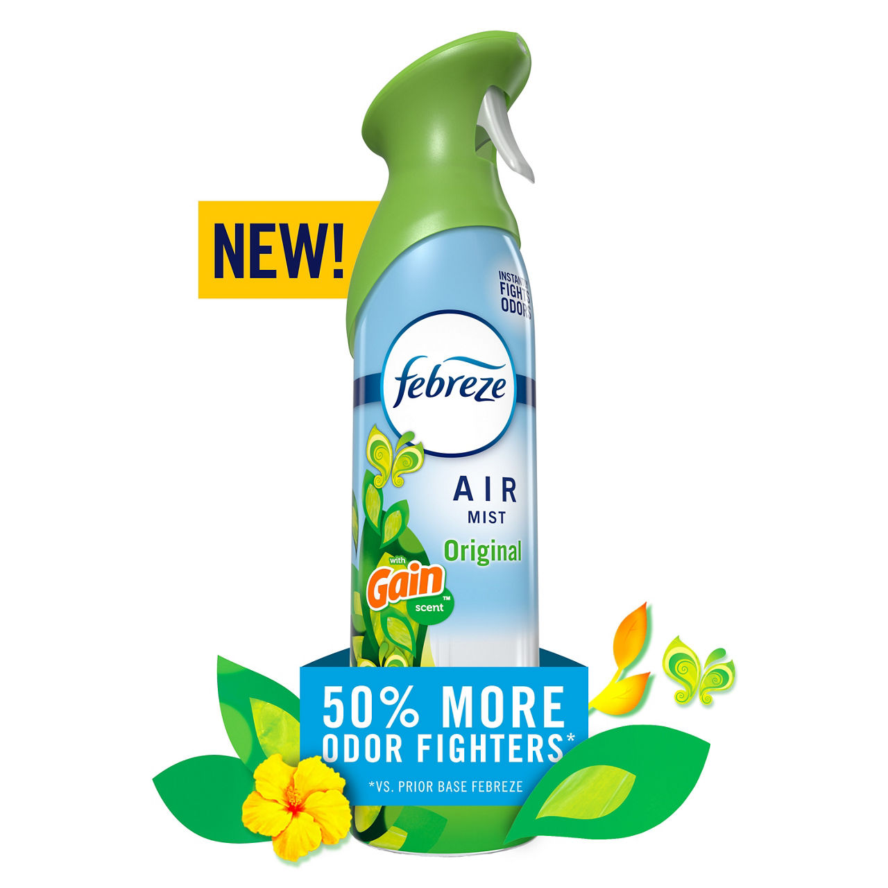 Febreze Air Mist, Air Freshener Spray, Odor Fighting Room Spray, Gain Original Scent, 8.1 oz