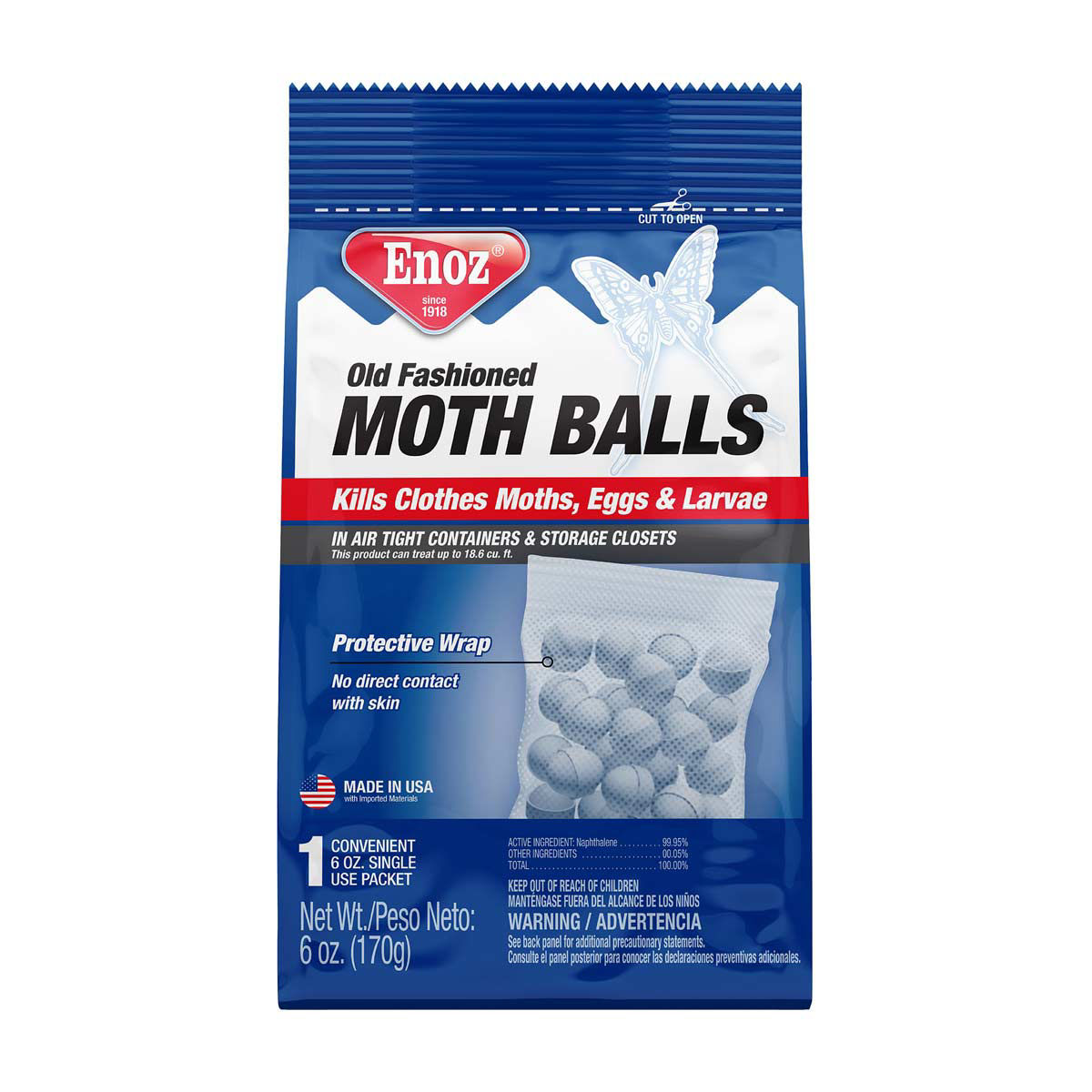 Enoz Old Fashioned Moth Balls, 6 oz