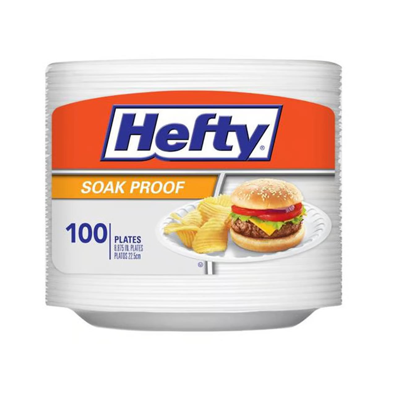 Hefty-Soak-Proof-Disposable-Plates,-8.875-in,-100-ct
