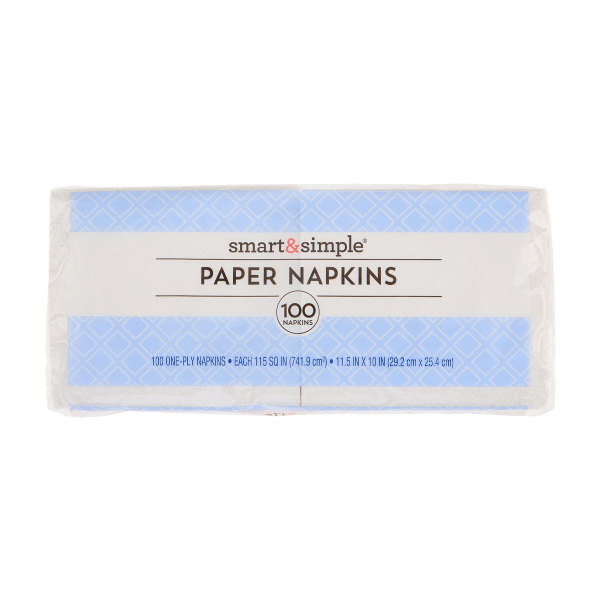 Smart-&-Simple-White-Paper-Napkins,-11.5x10-in,-100-ct