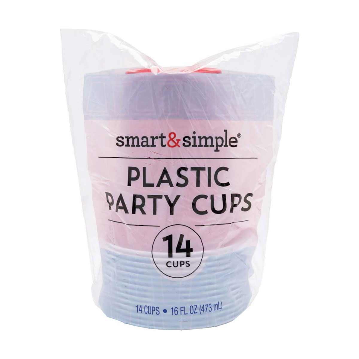 Smart-&-Simple-Plastic-Cups,-16-fl-oz,-14-ct