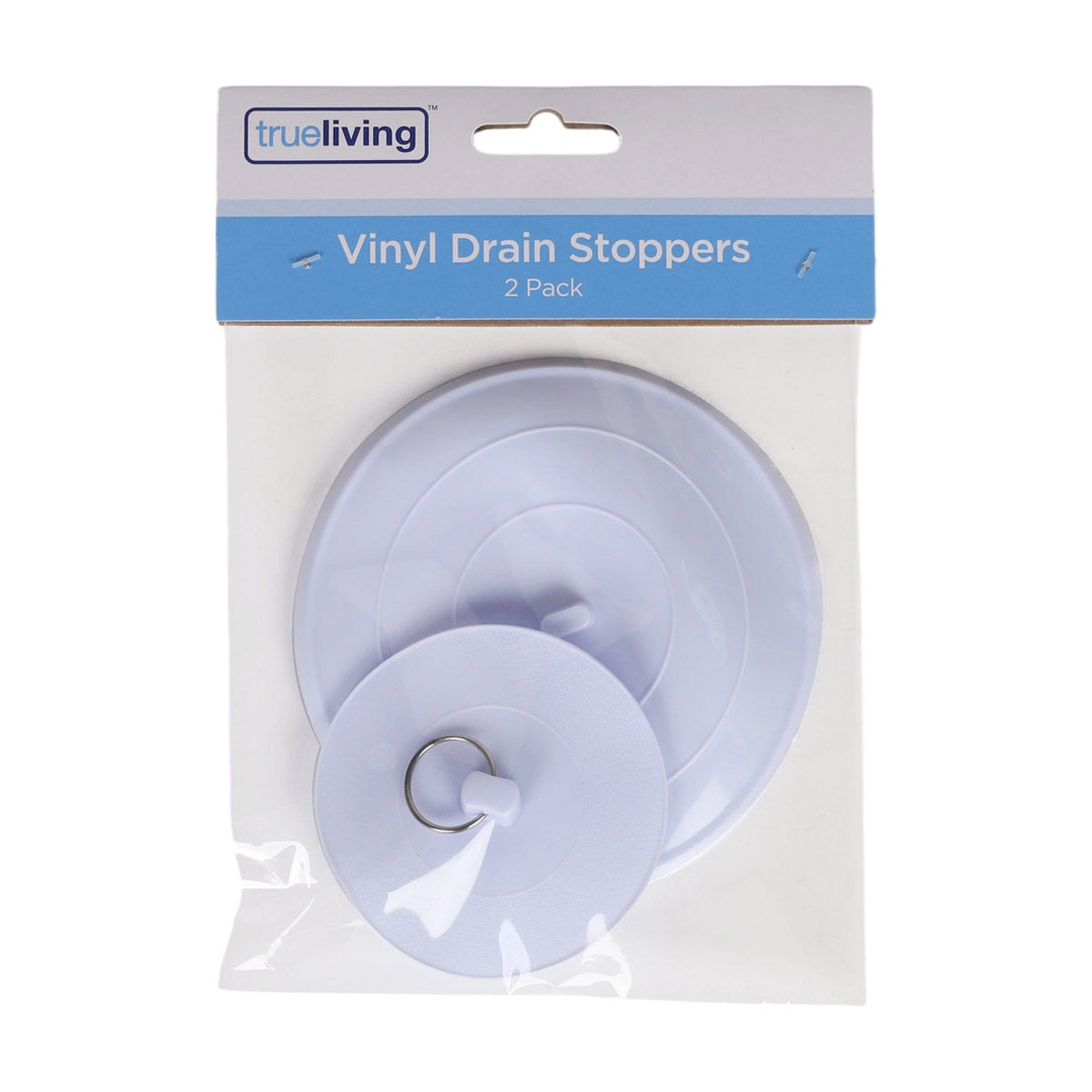 True-Living-White-Vinyl-Drain-Stoppers,-2-pk