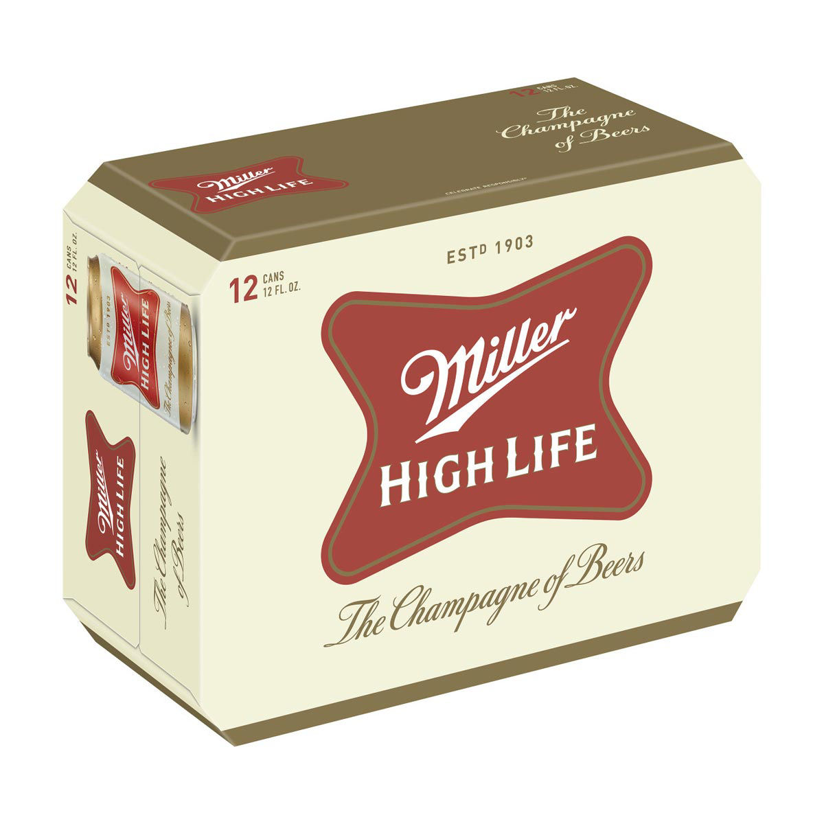 Miller-High-Life-American-Lager-Beer,-12-fl-oz-cans,-12-pk