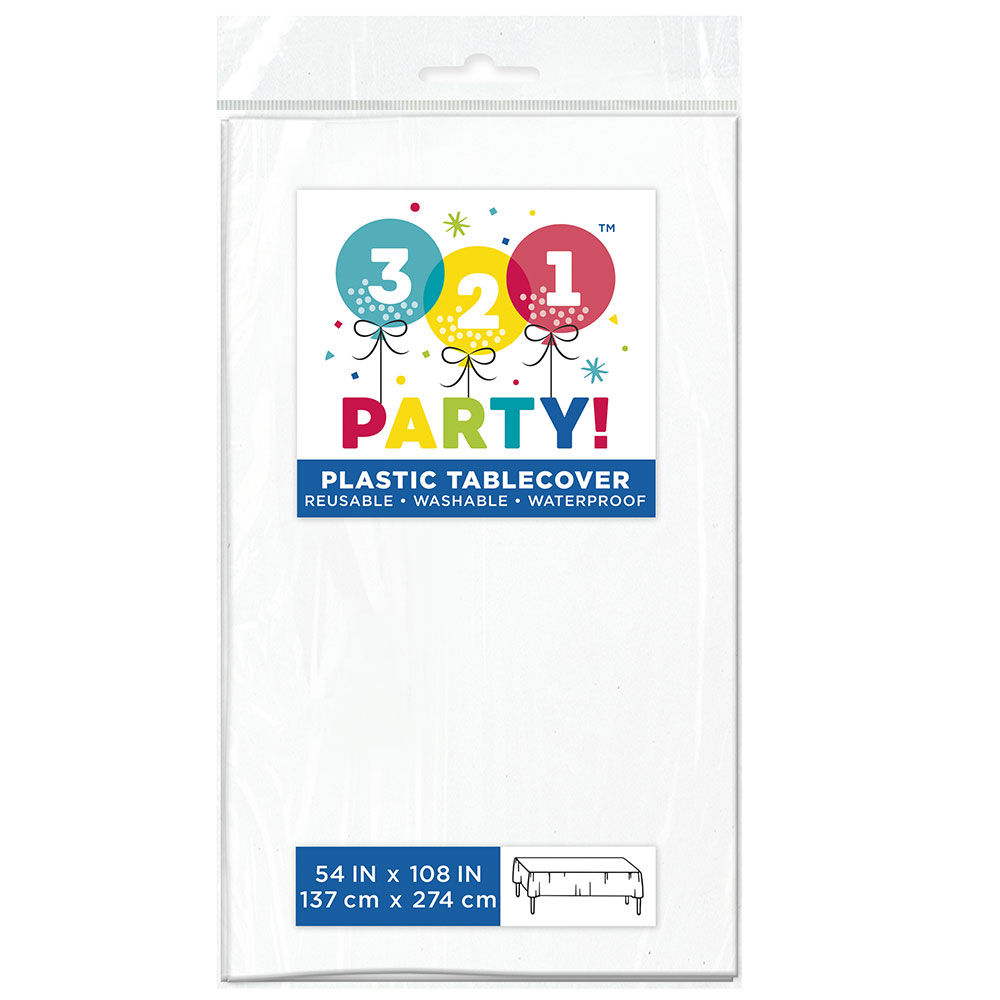 White-Plastic-Tablecloth,-54x108-in