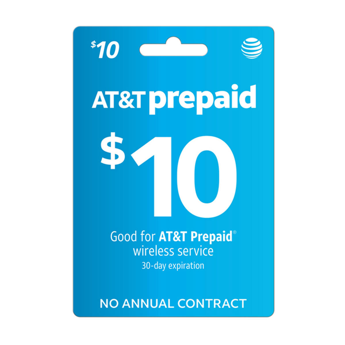 AT&T $10 Prepaid Airtime Card