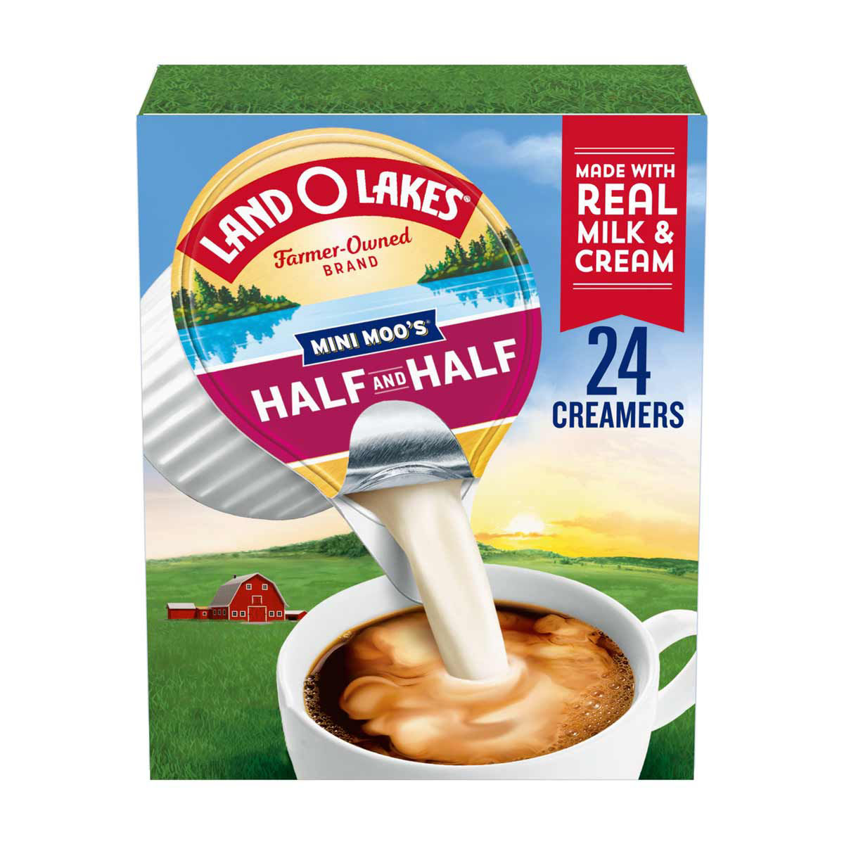 Land O Lakes Mini Moo's Half And Half Creamer Singles, 24 ct