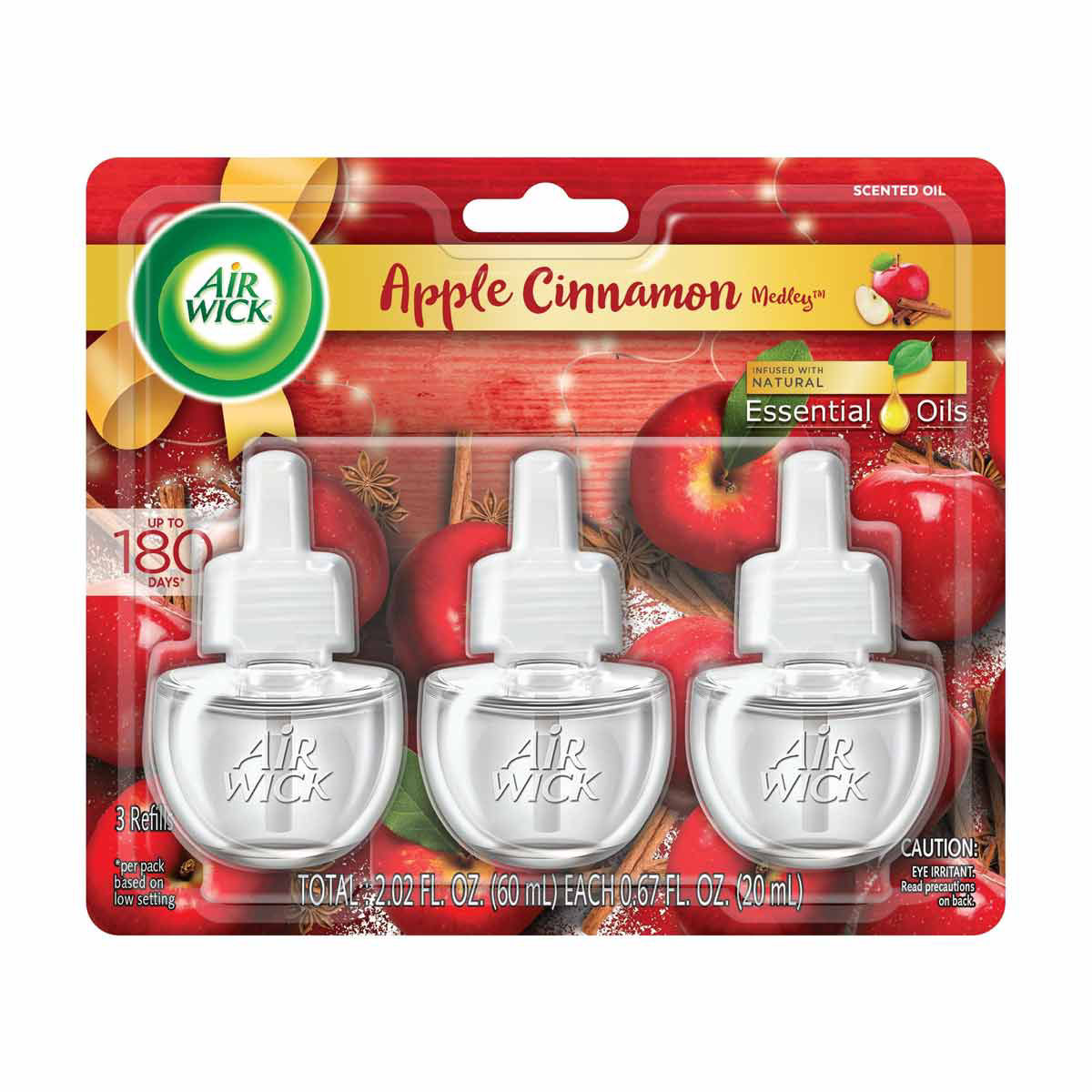 Air Wick Plug in Scented Oil Refills, Apple Cinnamon Medley, 3 Count — Dollar General penny item