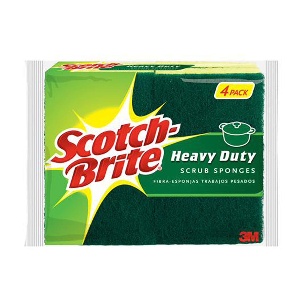 Scotch-Brite Heavy Duty Scrub Sponge, 4/Pack