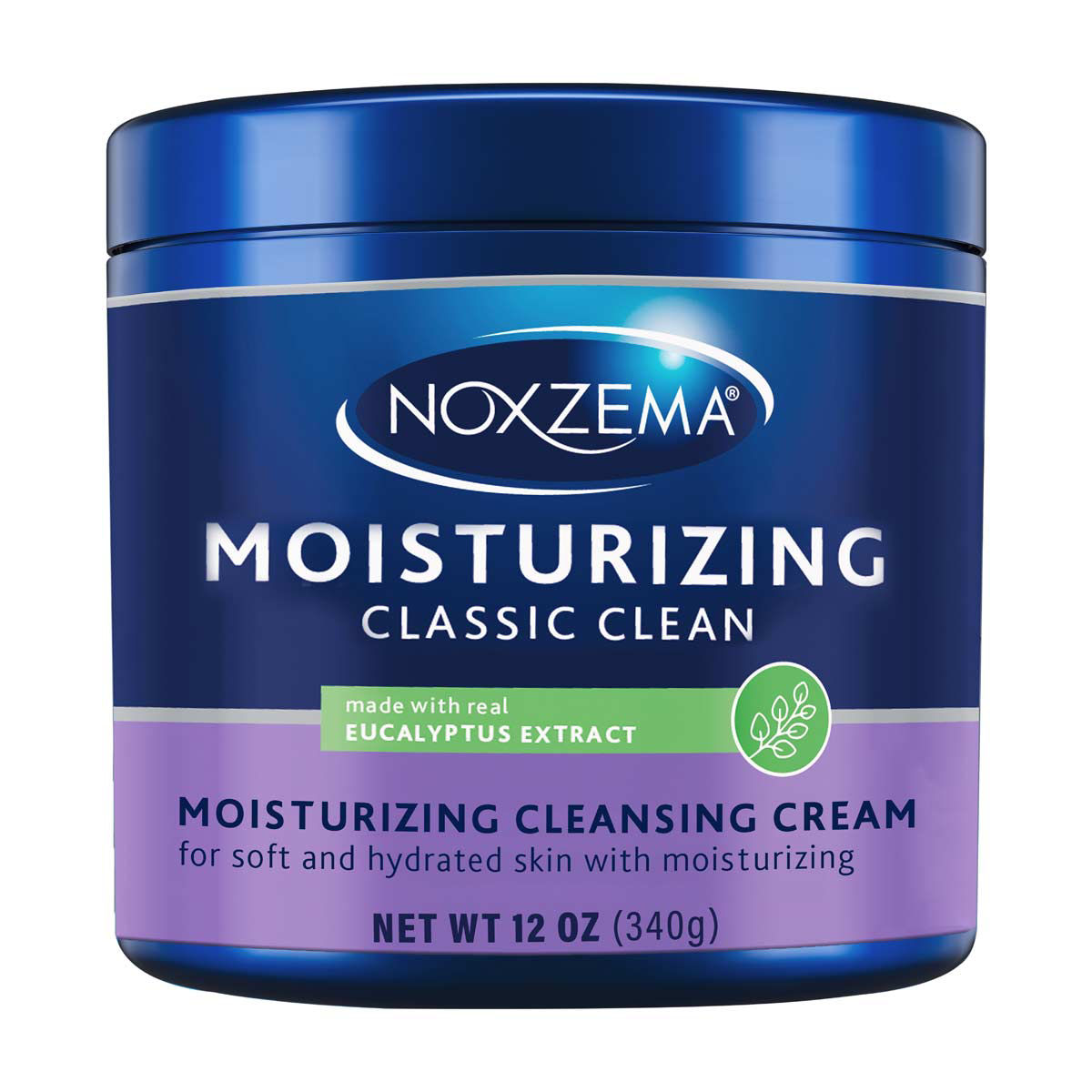 Noxzema Moisturizing Face Wash, Cleansing Cream Cleanser Removes Dirt, Oil & Makeup for Soft Skin, Dermatologist Tested, 12 oz (5 Pack)