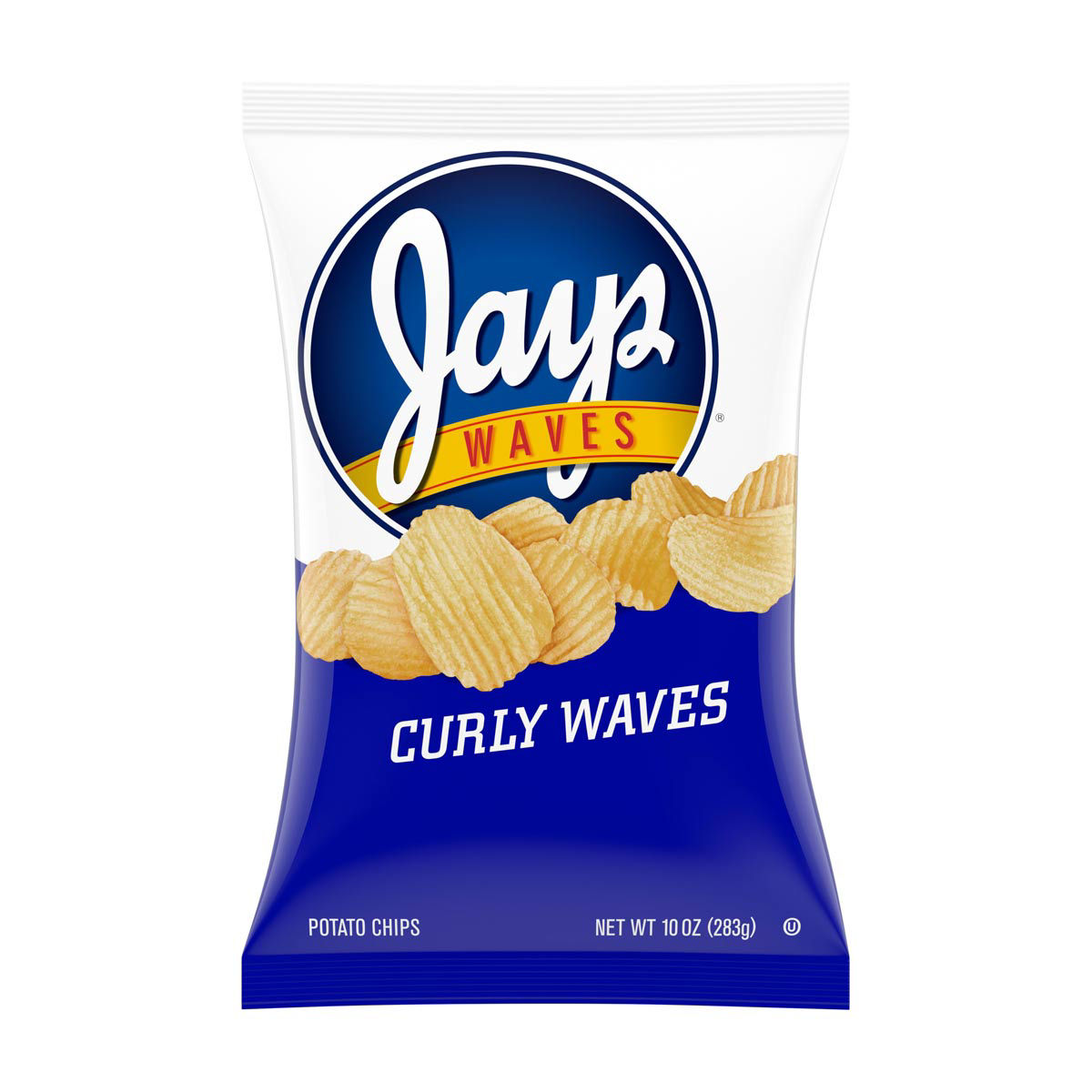Jays Potato Chips, Curly Waves, 10 oz