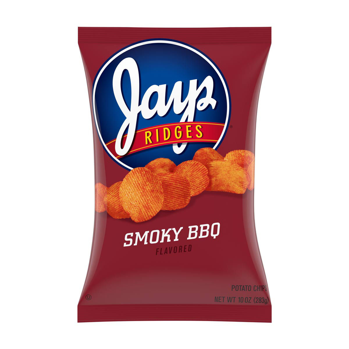 Jays Ridges Potato Chips, Smoky BBQ, 10 oz