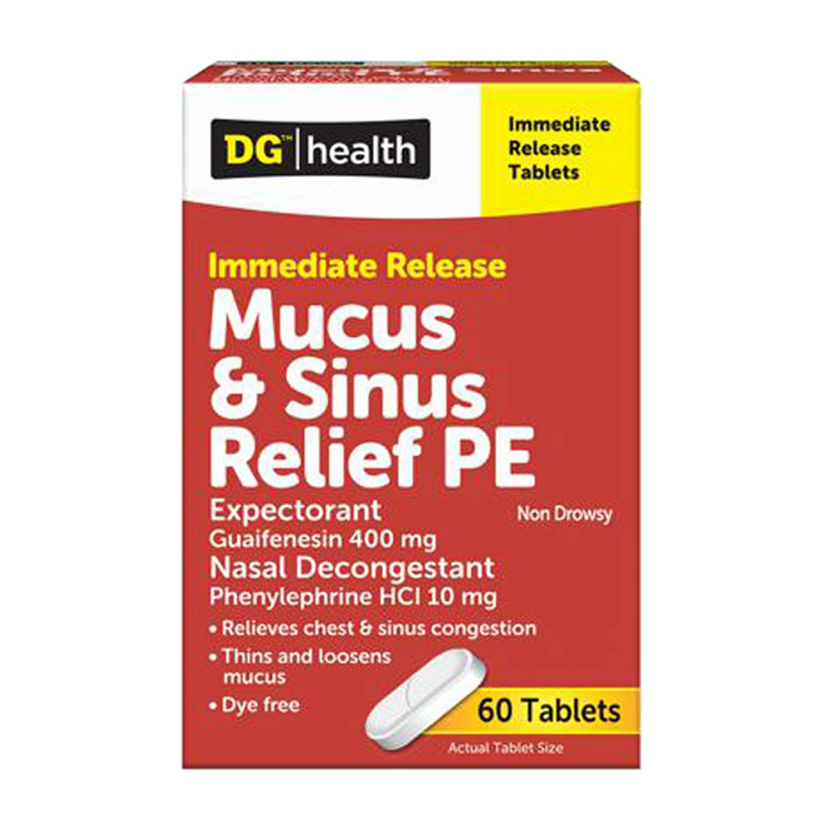 DG-Health-Mucus-&-Sinus-PE-Relief---Tablets---60-ct